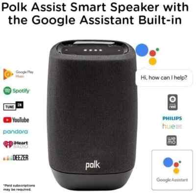 Polk Audio Polk Assist with Google Assistant Smart Bluetooth Wireless  Speaker