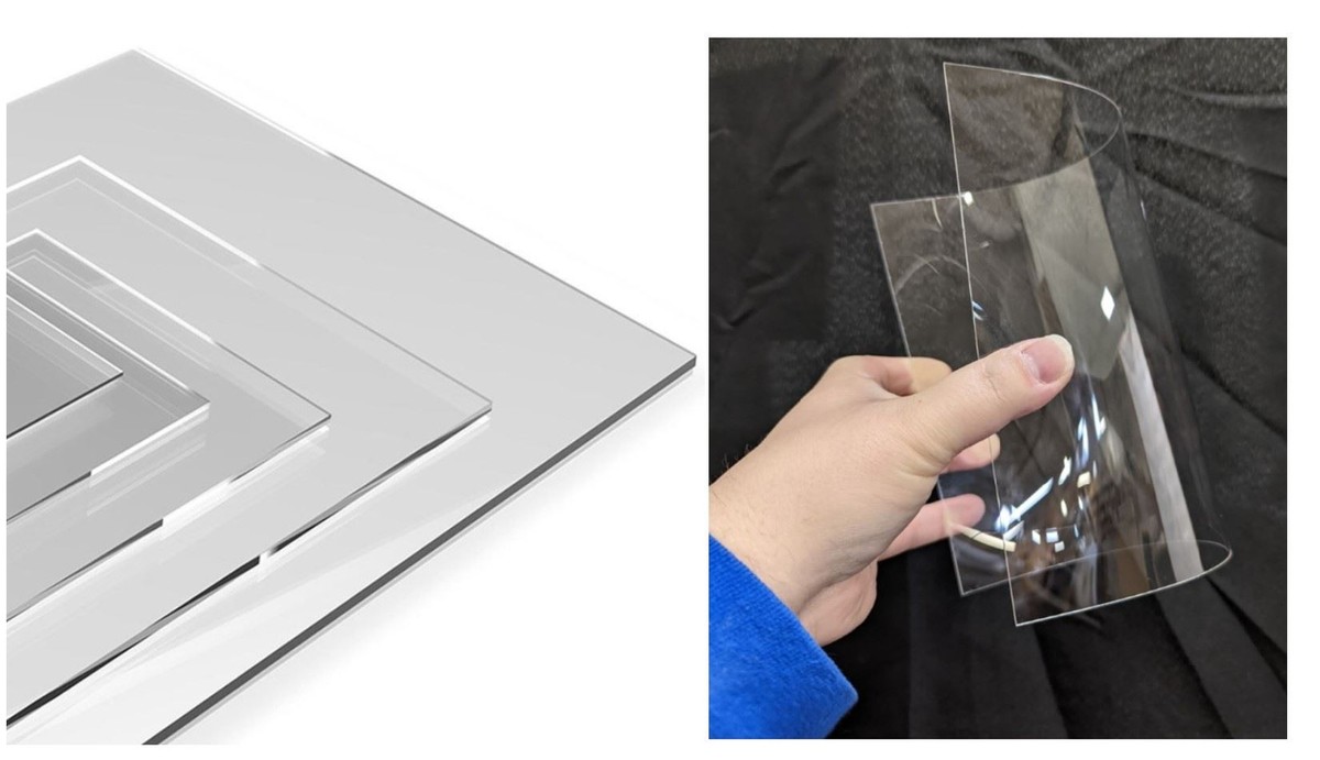 3-Pack Clear Acrylic Sheets - 6x8 Inches, 1mm Thick Shatter-Resistant Plexiglass - View #2