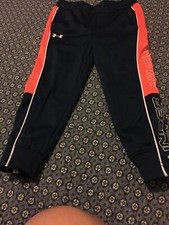 NWT BOYS UNDER ARMOUR FLEECE TRAINING SWEATPANTS TEAL/ORANGE 5