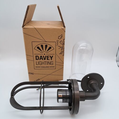 Lampada fontana resistente alle intemperie Davey Lighting DP7207/BR/CL/WE/E27 + cilindro di vetro NUOVO - Foto 2 di 9