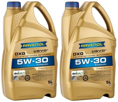 RAVENOL DXG SAE 5W-30 Motoröl 2x5 Liter GM dexos1  Gen 3 ILSAC GF-6A API SN Plus