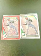 Lot of (2) 2021 Panini Prizm Draft Picks~Collin Burns~Red Velocity & Base