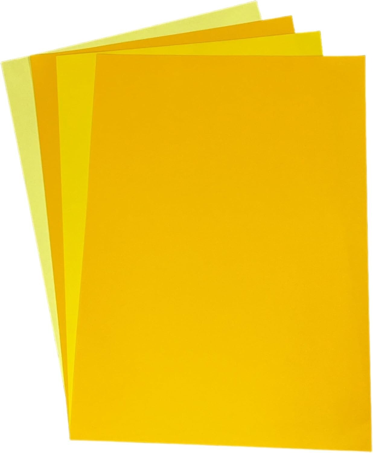 A4 Coloured Card 160gsm Yellow Mixed Tint Spring Coloured Crafts - 40 Sheets