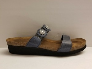 Naot Blue Leather Rhinestone Strap Slide On Sandals Women's Size US 9 | eBay