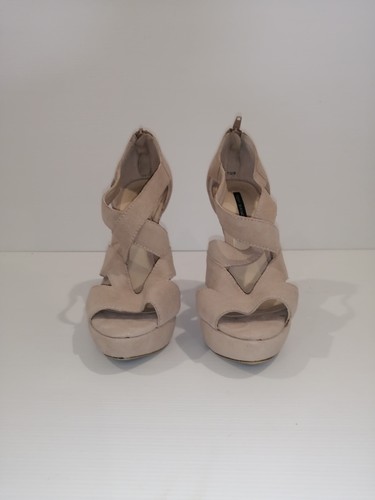 Tony Bianco 'Chic' Suede Leather US 6 Light Brown Strappy Heels VGC - Picture 4 of 11