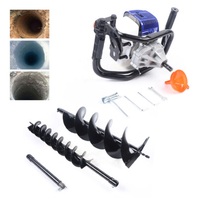 Excavator 2-Stroke Gas Powered Earth Auger Post Hole Digger Soil Drill Digging