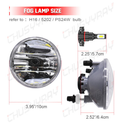 Clear Lens Driving Fog Lights Kit For 2015-2019 GMC Canyon w/Bezel Bulbs Replace