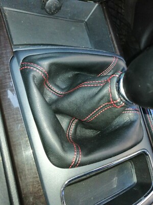 RED STITCH FITS FIAT DUCATO 1994-2002 GEAR STICK GAITER GAITOR REAL LEATHER
