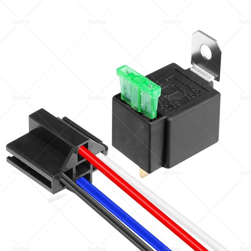 6PCS 30AMP 12V Relay 4 PIN Automotive 30A Normally Open Contact Fused + 30A Fuse - Picture 6 of 9