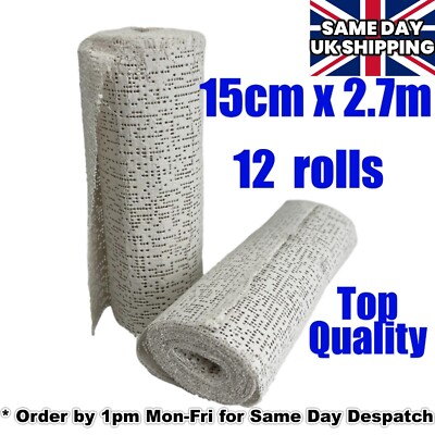 15cm ModRoc Modrock Plaster of Paris Bandage 15cm X 2.7m x 12 ROLLS TOP ...