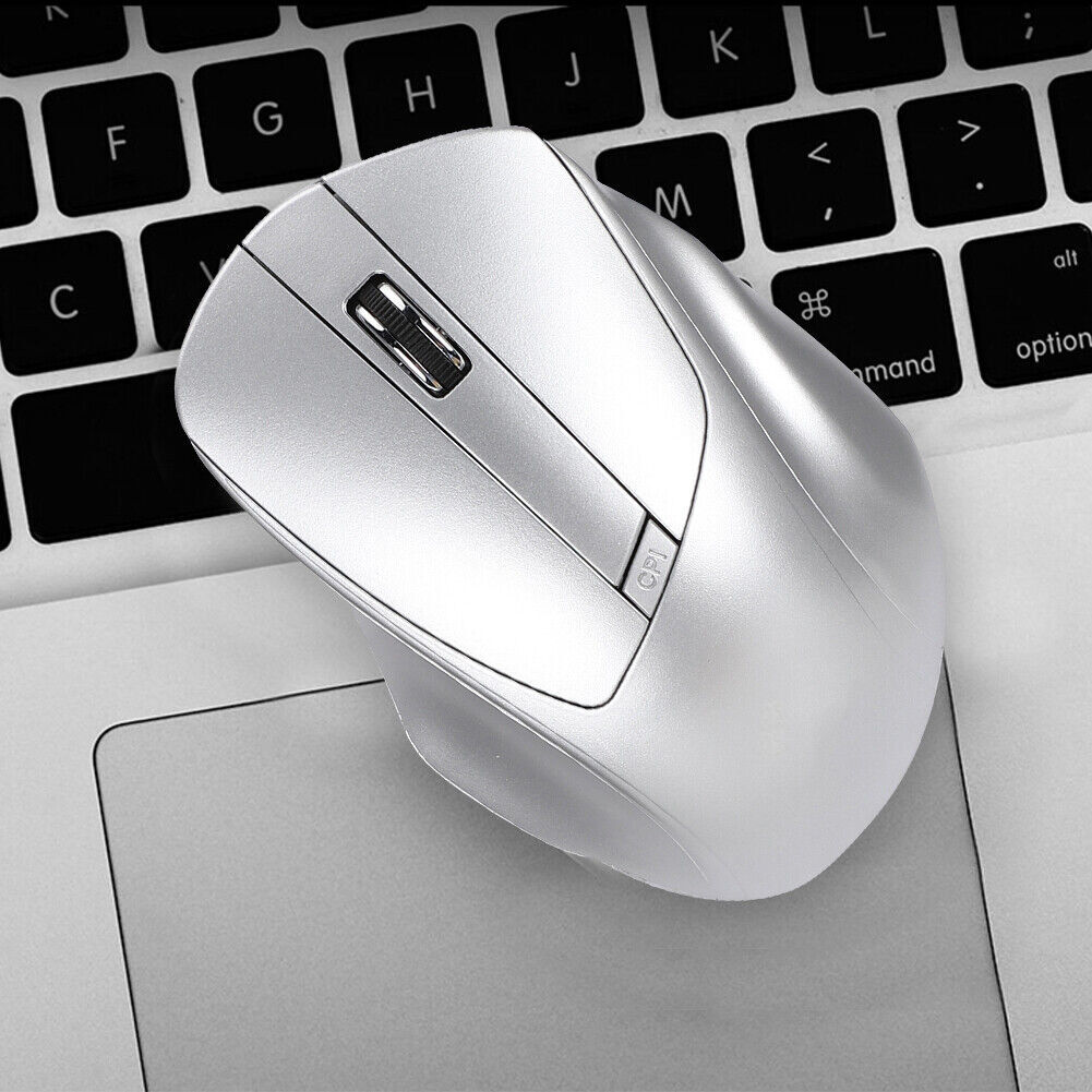W12 2.4G Wireless Silent Mouse Ergonomic Design Silver USB