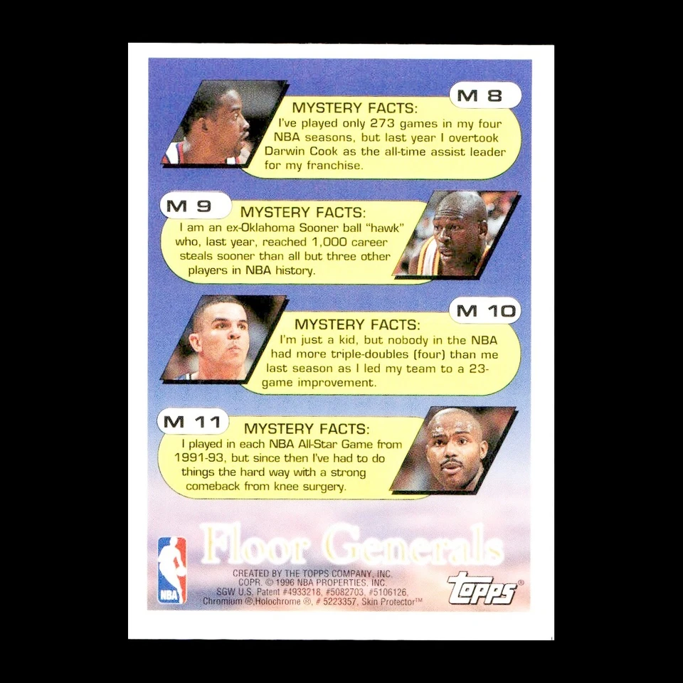 Tim Hardaway 1995 Topps Mystery Finest Refractor #11 Golden State Warriors - Image 2 of 2