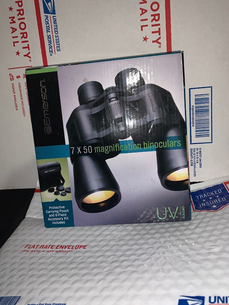 Emerson 7x50 Magnification Binoculars UV Field of View: 297 Feet at 1,000 Yards
