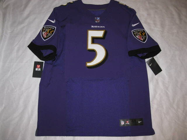 Nike Baltimore Ravens No5 Joe Flacco Purple Team Color Men's Stitched NFL Vapor Untouchable Elite Jersey