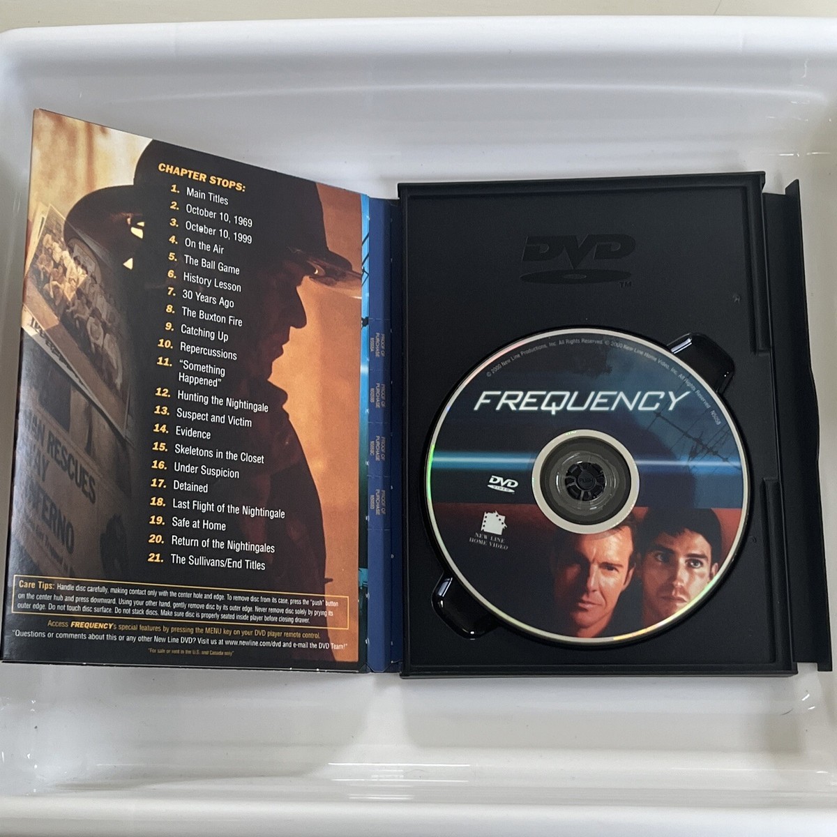 Frequency (DVD, 2000) Dennis Quaid Jim Caviezel Thriller