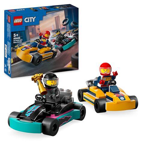 LEGO City Go-Karts and Race Drivers, Racing Vehicle Toy Playset for 5 Plus Year