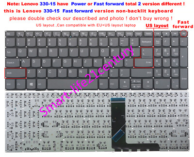 Fast forward For Lenovo 320-17IKB 320-17ISK 330-17IKB US Keyboard NO backlit