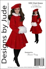 VDC Frosty Air, Doll Clothes Sewing Pattern for 16.5" RTB101 Grace Dolls Tonner