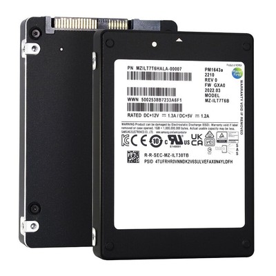 Samsung PM1643a 7.68TB SSD 2.5'' SAS 12Gb/s MZ-1LT7T6B  MZILT7T6HALA-00007