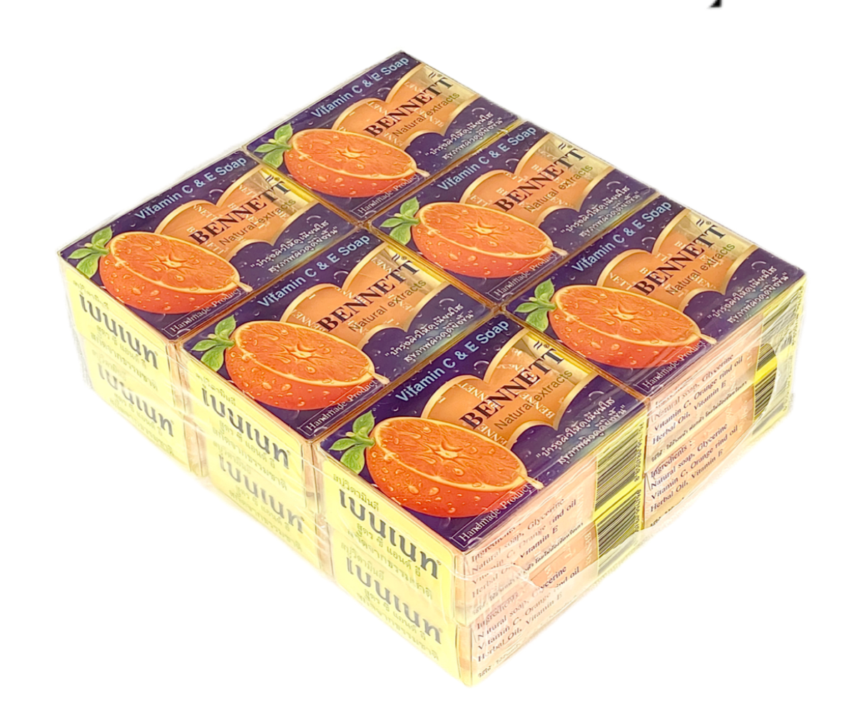 Lot De 12 Savons BENNETT Vitamine C Et E - Savons Naturels Désodorisants Pour Le Corps