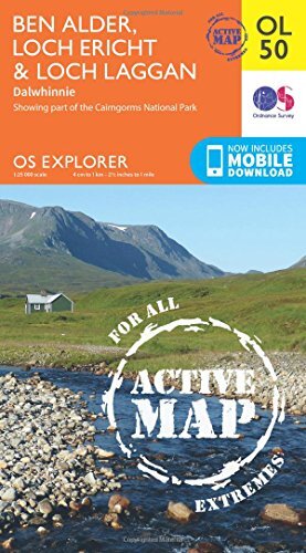 Ordnance Survey Explorer Active Map Ol50 Ben Alder, Loch Ericht & 4Cm - Outdoor Action - Image 6