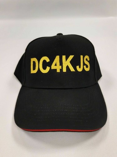 Gorra de signo de radioaficionado decorada con bordado NEGRO y ROJO - Imagen 2 de 6