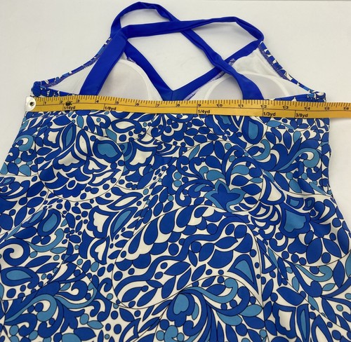 VTG Simply Swim Women's 2-Piece Tankini Swimsuit Sz 12 Weighted Skirt Bra Fading - Picture 16 of 18