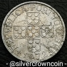 Portugal 🇵🇹 10 Centavos 1972. KM#594. Aluminum Ten Cents coin. Olive Sprigs. 