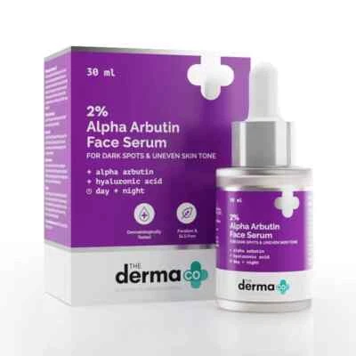 Le sérum visage Derma Co 2 % Alpha Arbutine pour taches sombres et teint inég... - Photo 1/4