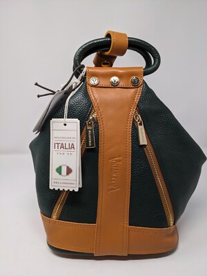 Valentina Sling Backpack Italian Leather Convertible Bag Hunter