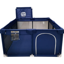 Portable Baby Ball Pit Playpen Playard Fence with Basketball Hoop Breathable Mes