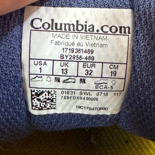 Columbia Kinder Redmond wasserdichte Wanderschuhe blau grau Größe 1 - Bild 9 von 10