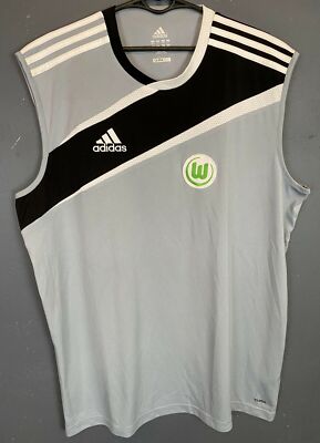 MEN'S ADIDAS VfL WOLFSBURG 2008/2009 SOCCER FOOTBALL SHIRT JERSEY TRIKOT SIZE XL