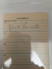 BURT LANCASTER SIGNED AUTOGRAPH  4X 5 x PAGE  1948 ENCAPSULATED PSA/DNA LOA