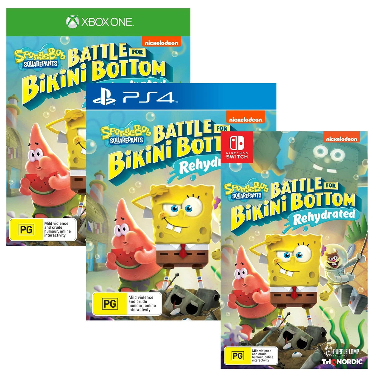 Spongebob Squarepants Battle For Bikini Bottom Rehydrated PS4 XBOX One  Switch NS | eBay