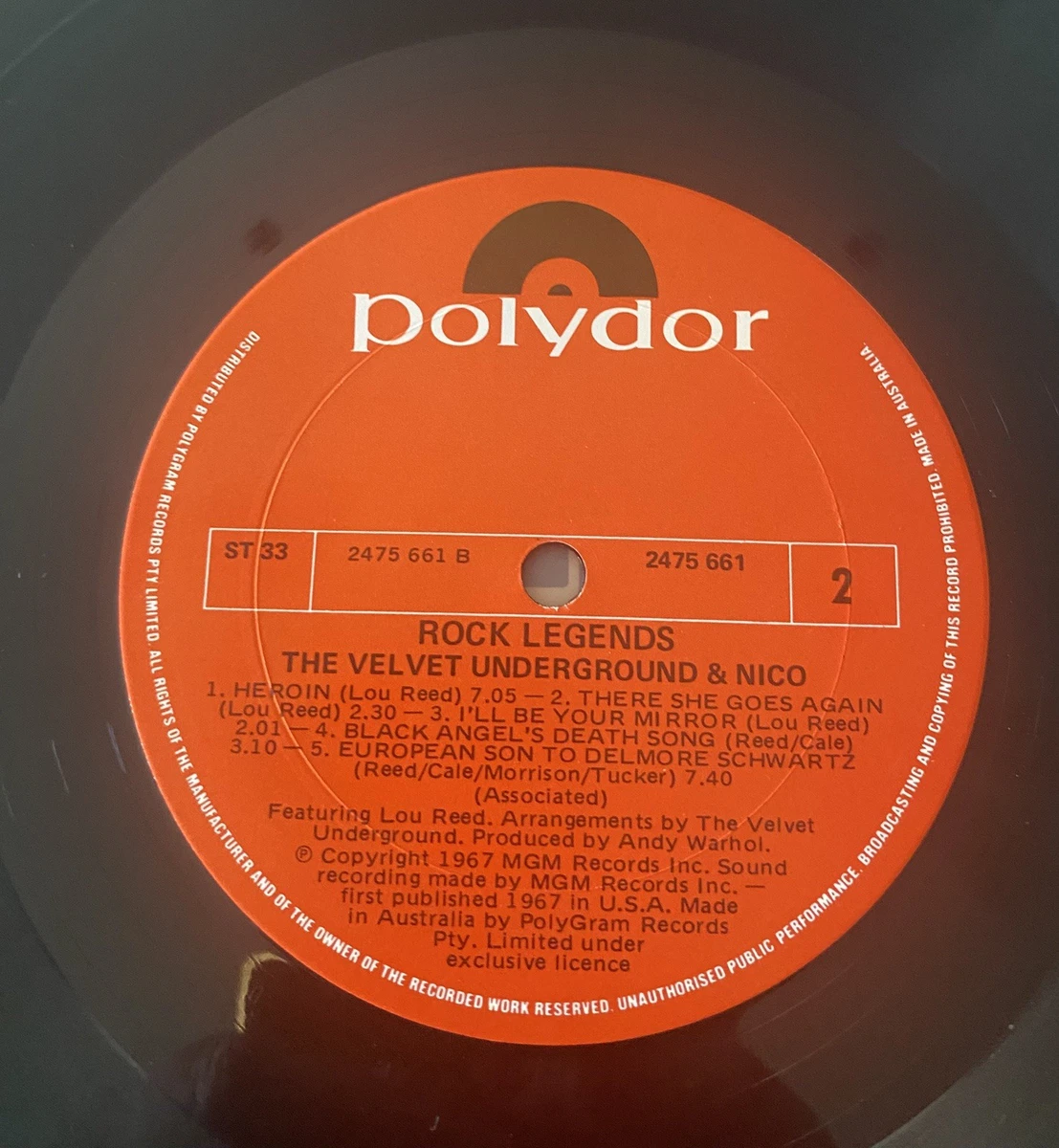 THE VELVET UNDERGROUND & NICO featuring Lou Reed Vinyl LP Rock Legends reissue 