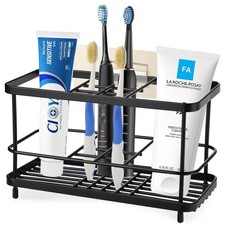 Toothbrush Holders for Bathrooms, 7 Slots Stainless Steel Toothbrush Toothpas...