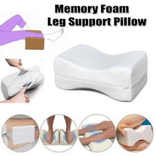 White Wedge Knee Leg Rest Foam Pillow For Sleeping Cushion Support Between Legs