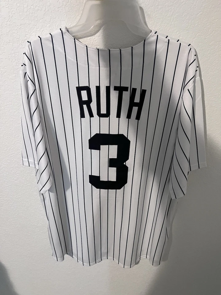 Nueva con etiquetas Camiseta Yankees Número 3 Babe Ruth Colección Cooperstown Casa XL Foto 2 de 3
