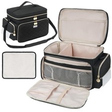 Black Breast Pump Bag, Fits Spectra S1 S2, Travel Storage, Waterproof Mat