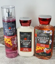 NEW 3 pc Bath & Body Works SUGARED CHERRY CRISP shower gel-lotion- mist set