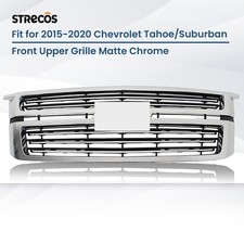 For 2015-2020 Chevrolet Tahoesuburban Front Bumper Grille Cover Chrome Grill