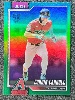 Corbin Carroll 2026 Topps Series 1 #314 Green Foil /99 - Diamondbacks