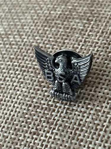 Vintage BSA Mom Boy Scouts of America Eagle Pin / Brooch Silver Tone CFJ Pewter
