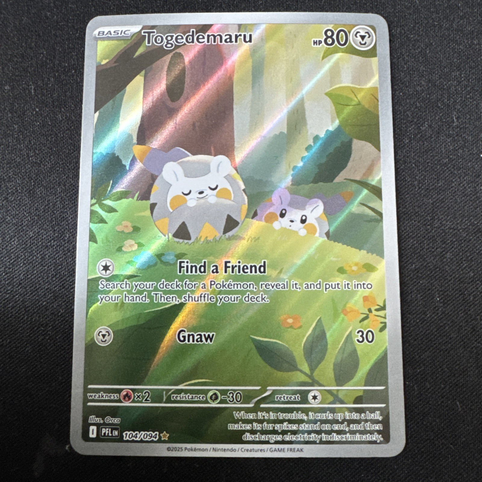 Togedemaru 104/094 Phantasmal Flames Pokemon Card Near Mint English