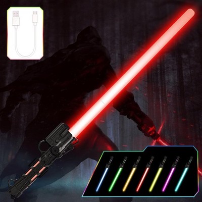 OSDUE Lightsaber for Kids, 7 Color Rechargeable Light Up Saber with FX Sound