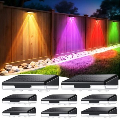 LED Solar Power Fence Lights Deck Door Wall Stair Step Outdoor Garden Decor Lamp