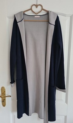 Strandfein Jacke Damen Gr. 44 dunkelblau mit Kapuze