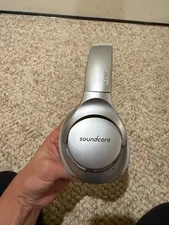 Soundcore Life Q20 Wireless Noise Cancelling Headphones, Silver, Lightly Used