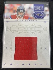2011 National Treasures Billy Cundiff Colossal Materials #47 SP /99 Ravens Patch
